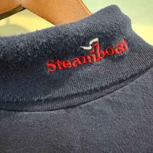 Vtg‎ Steamboat Turtleneck XL Blue Embroidered Logo Casual Colorado Ski Resort